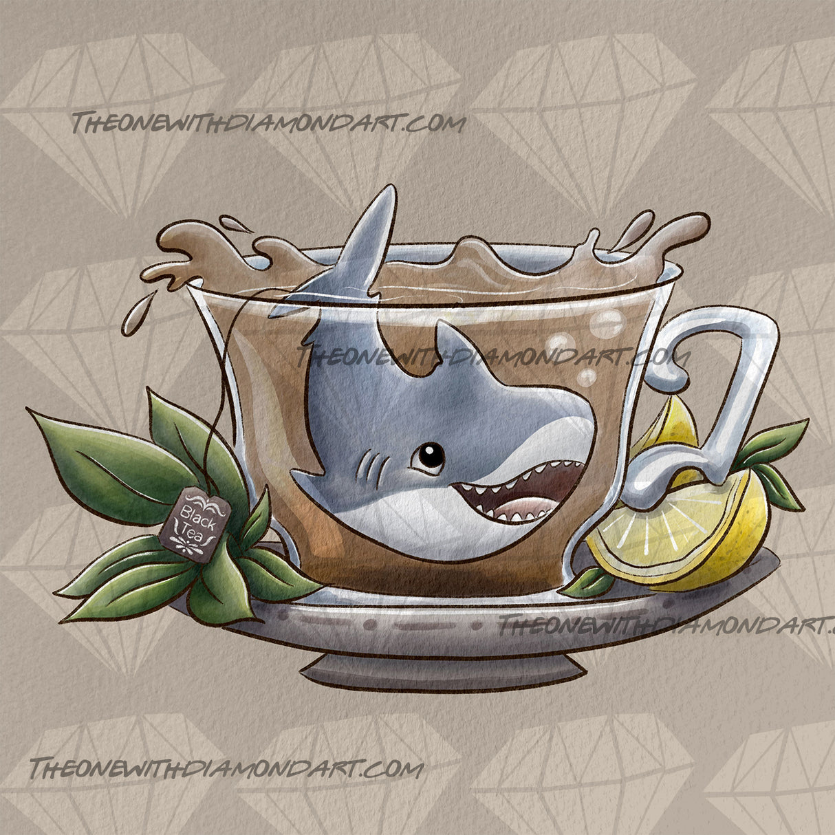 Tea Collective - Shark ©Parente Illustration
