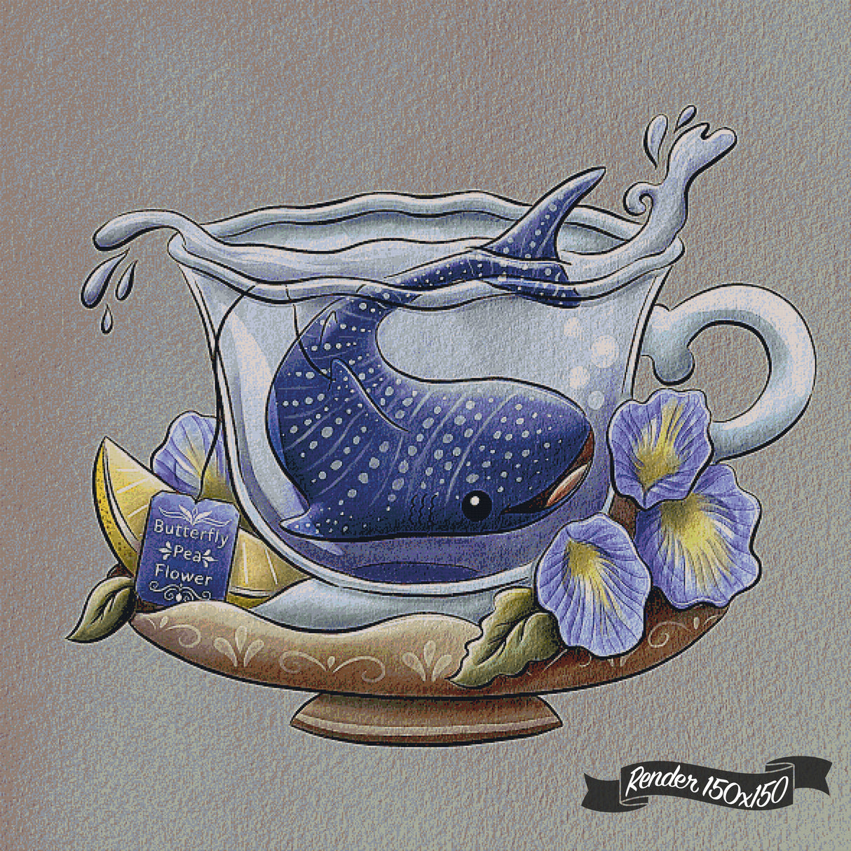 Tea Collective - Whale Shark ©Parente Illustration