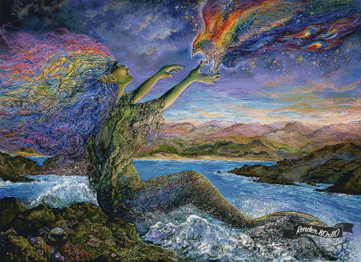 The Mermaid And The Phoenix* ©Josephine Wall