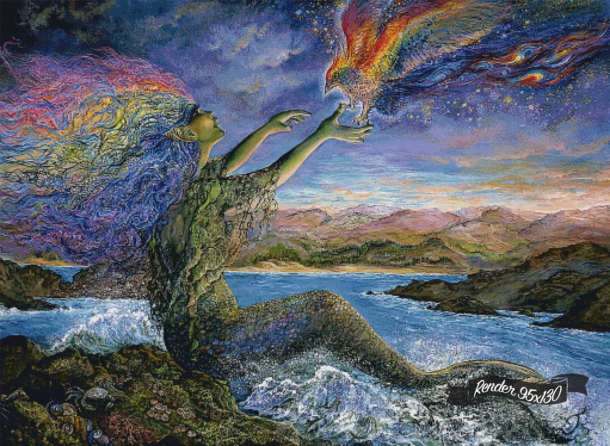 The Mermaid And The Phoenix* ©Josephine Wall