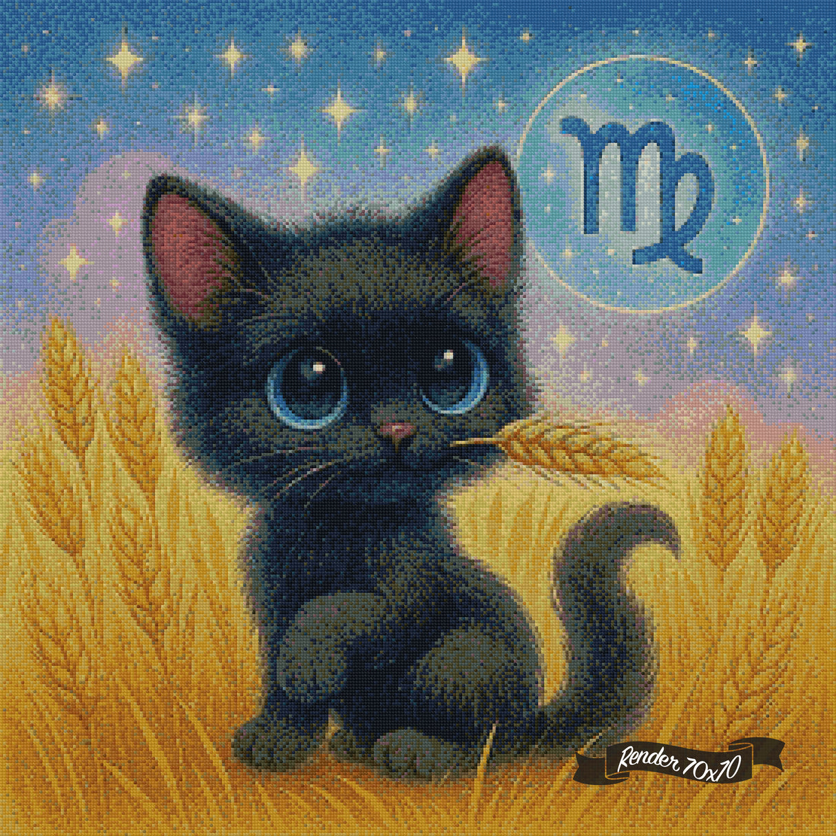Virgo Kitten ©The One With The Diamond Art