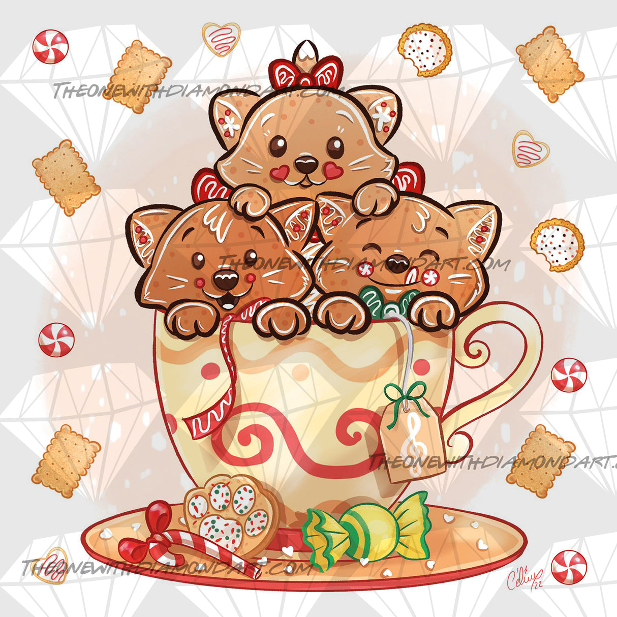 Xmas Gingerbread - Aristocats ©Céline Lecomte