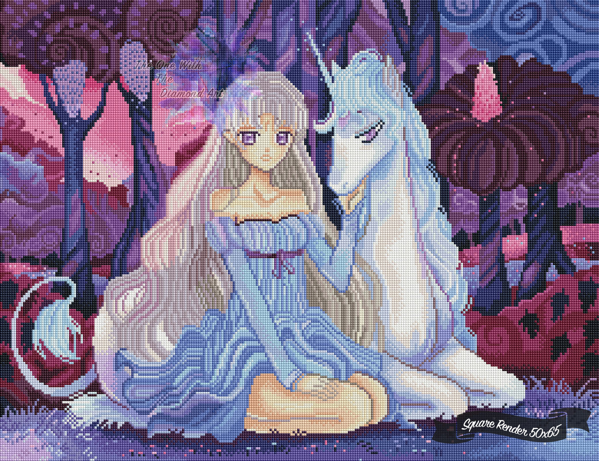 *Hand-Rendered* The Last Unicorn ©Larienne