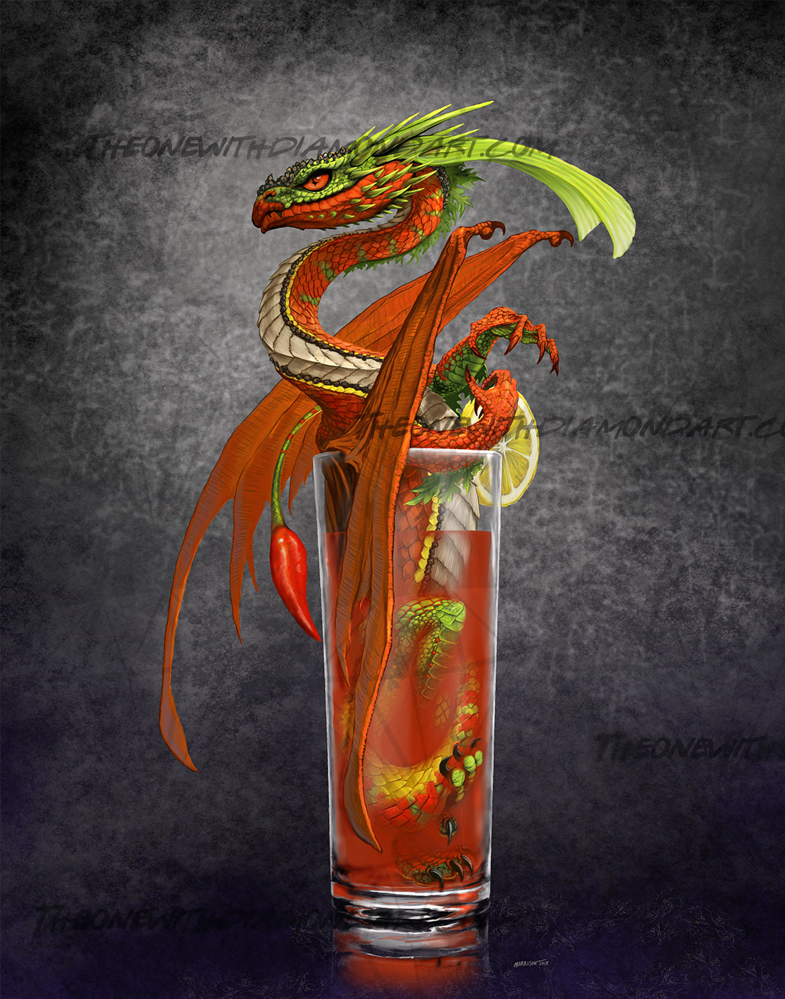 *Hand-Rendered* Bloody Mary Dragon ©Stanley Morrison