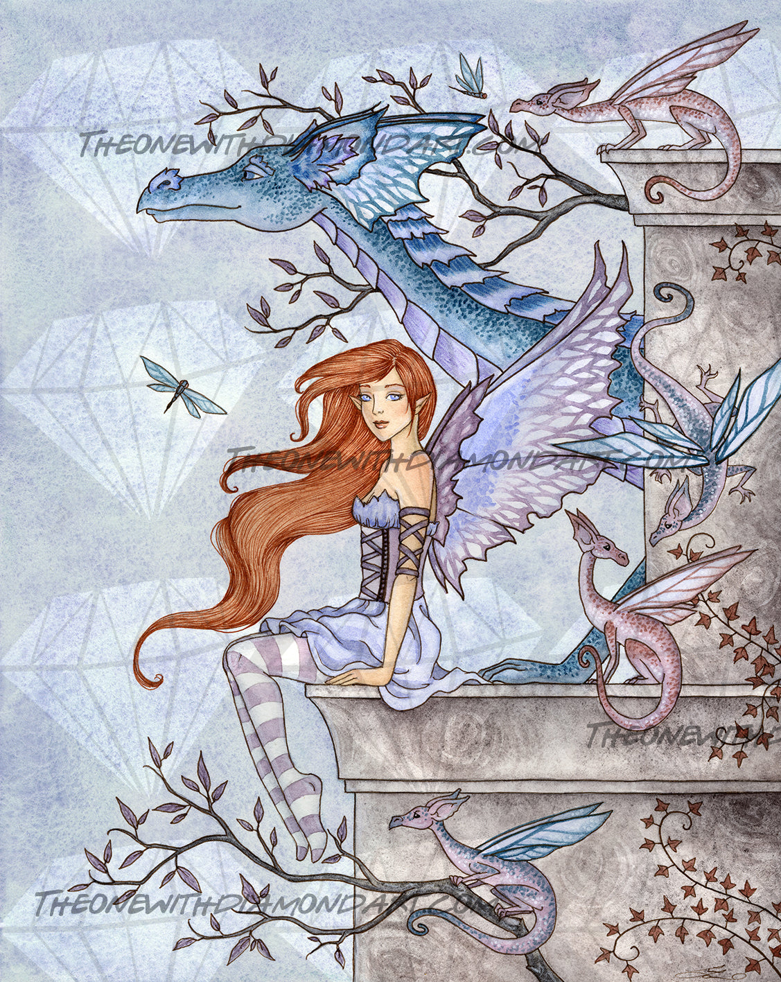 *Hand-Rendered* Dragons & Dragonflies ©Amy Brown