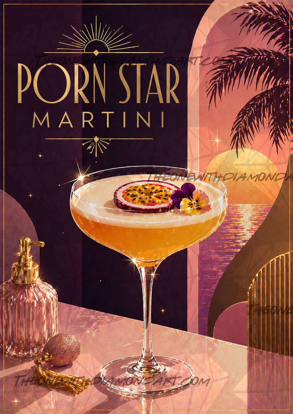 *Paint By Numbers* Cocktail Hour - Pornstar Martini ©The One With The Diamond Art