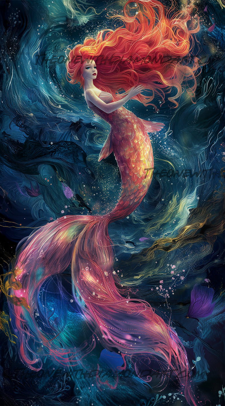 The Ruby Mermaid ©Cocomarshmallow Art