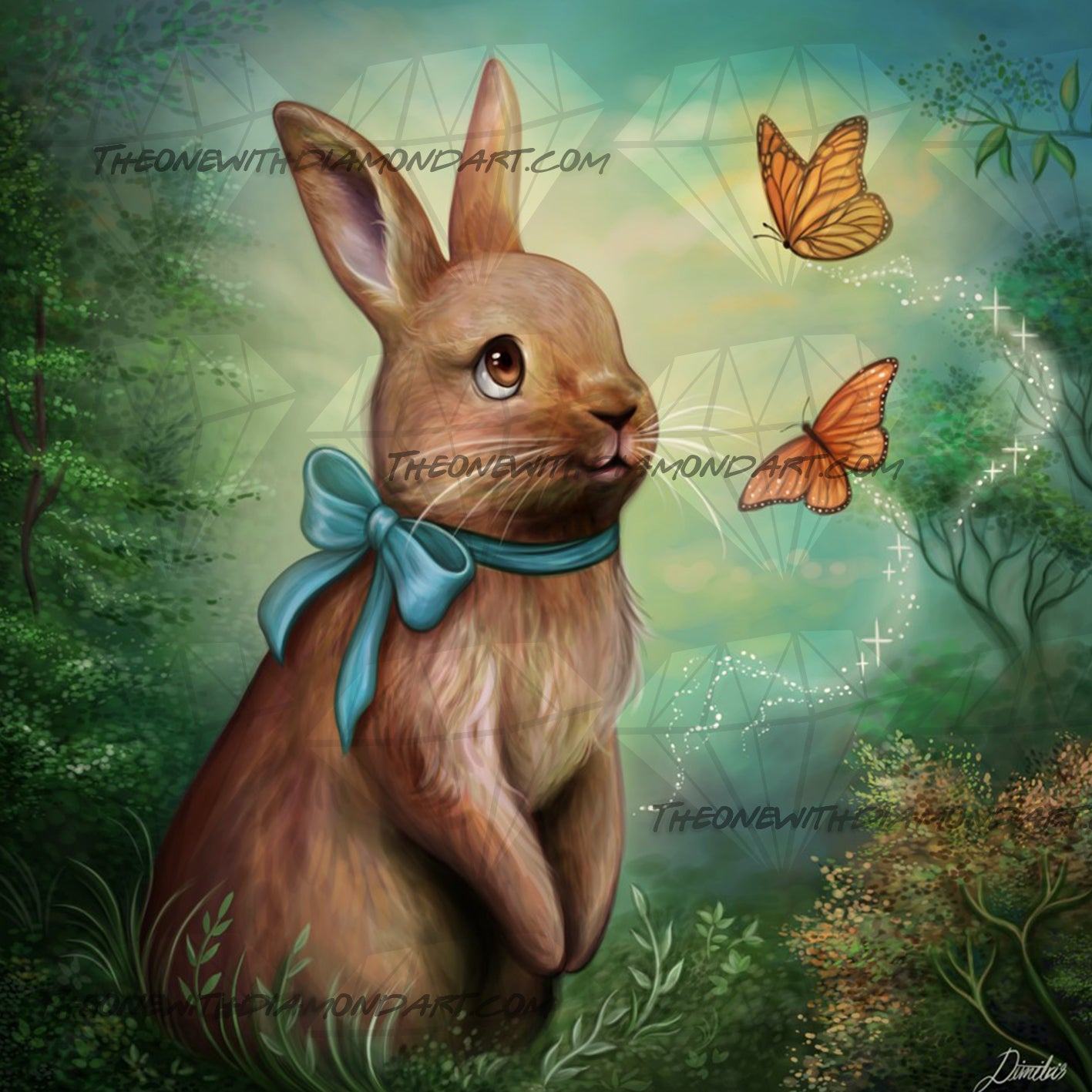 Easter Bunny ©Dim-Draws – The One With The Diamond Art