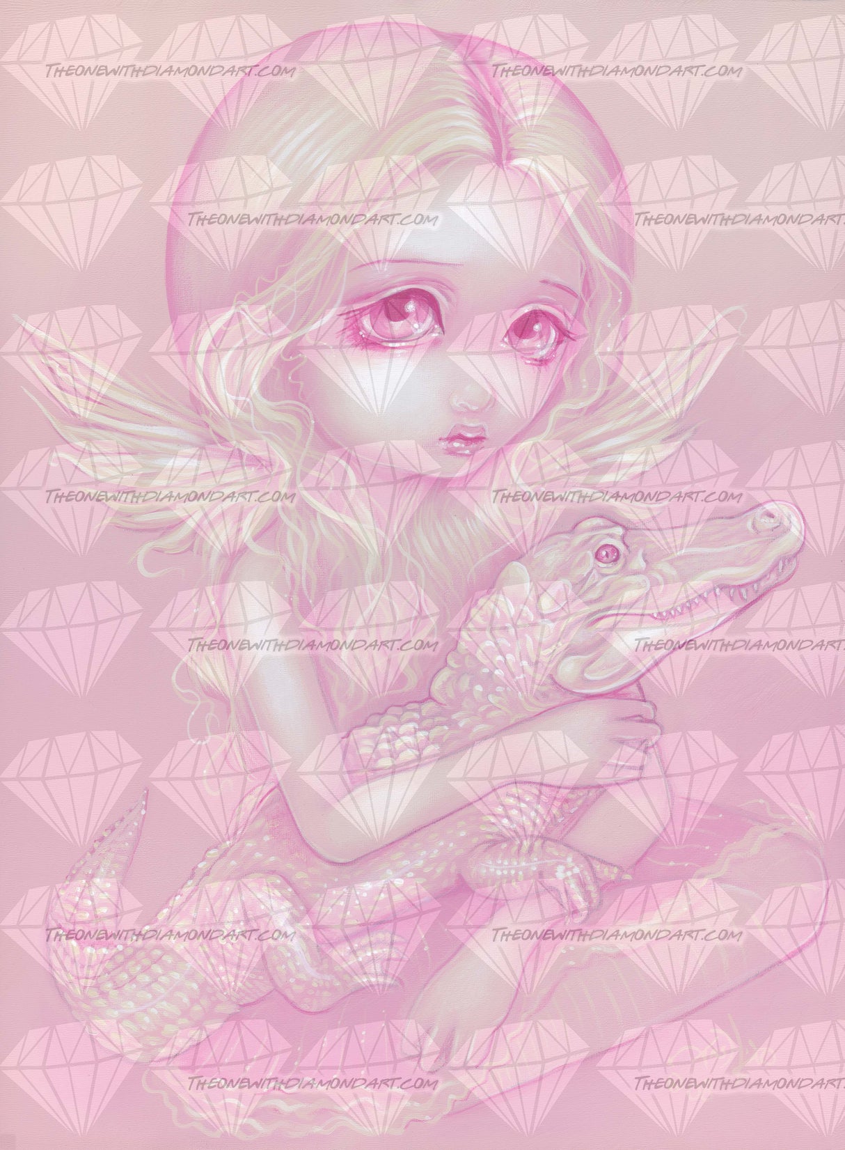 Albino Alligator Angel ©Jasmine Becket-Griffith
