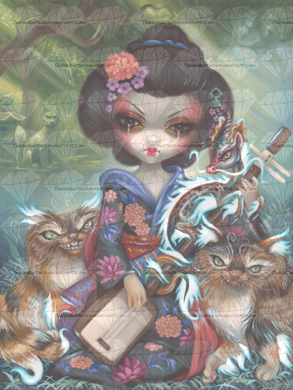 Kirin And Bakeneko ©Jasmine Becket-Griffith