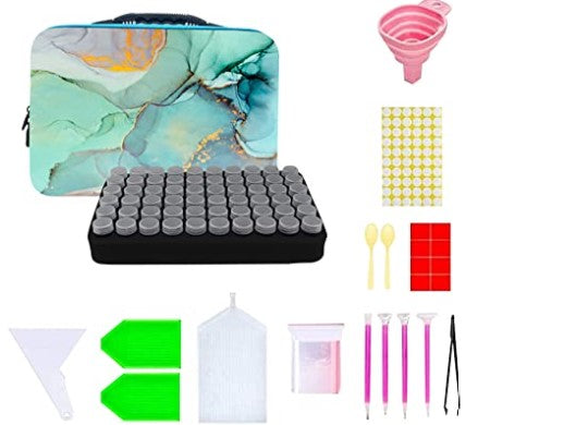 Green Marble Case (60pcs + Accessories)