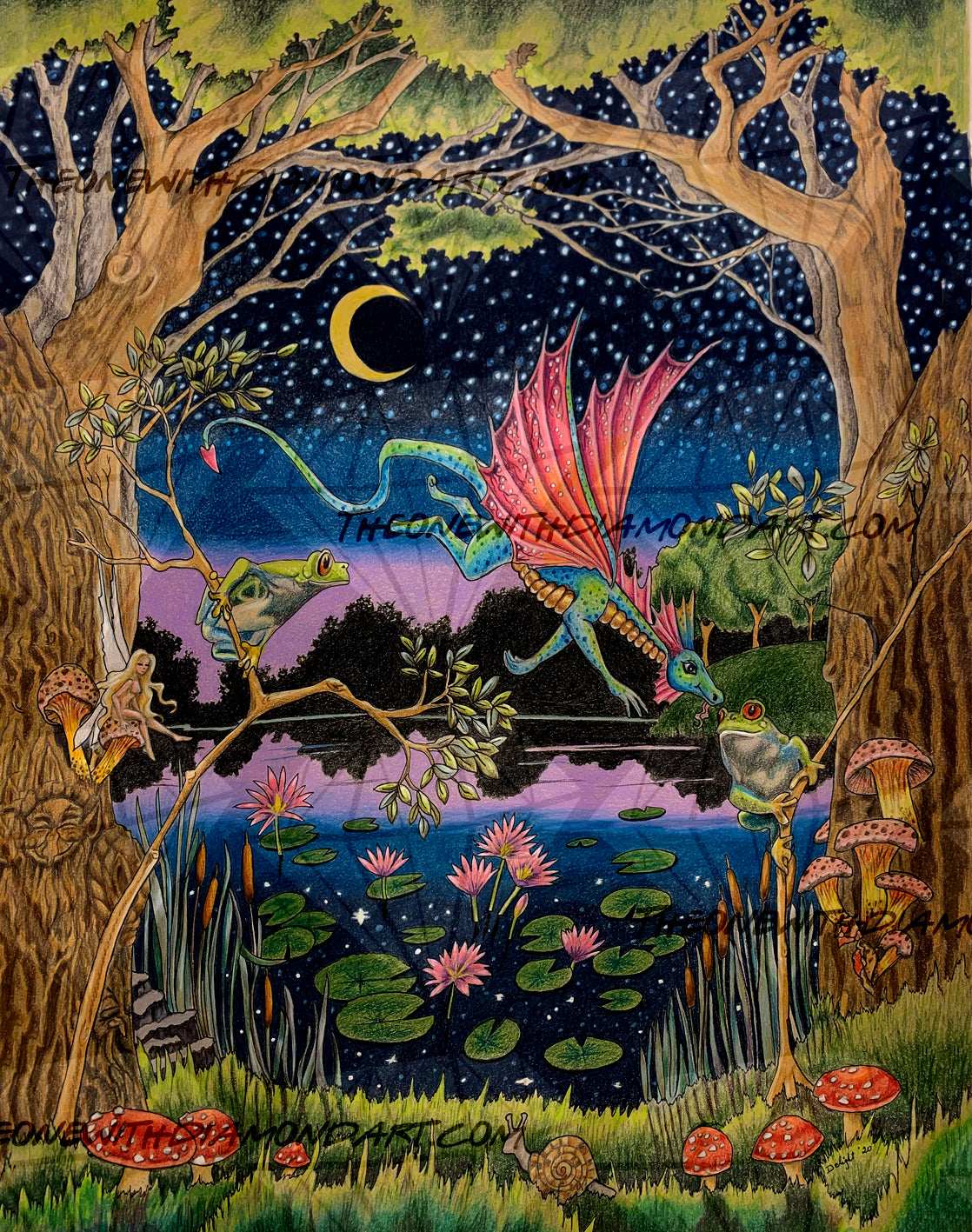 Twilight Pond ©Delights Fantasy Art