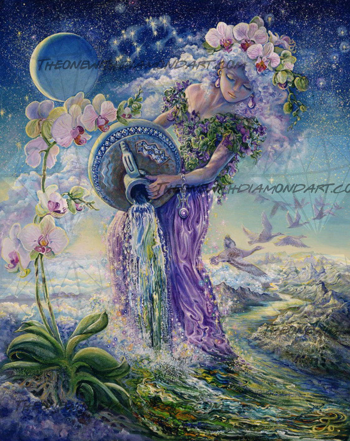 Aquarius ©Josephine Wall – The One With The Diamond Art