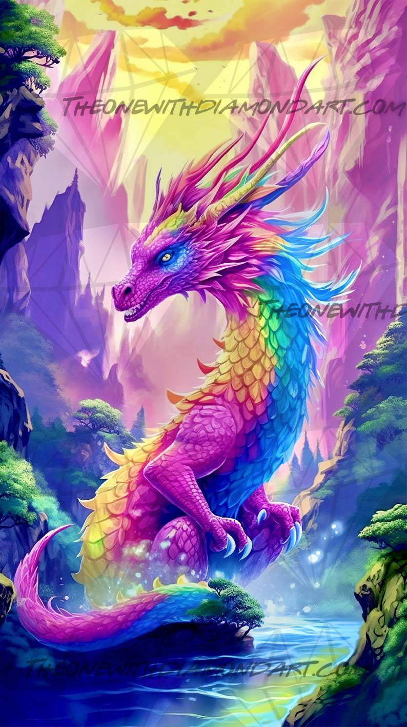 Diamond Painting Canvas - Mini Rainbow Lil Dragonz