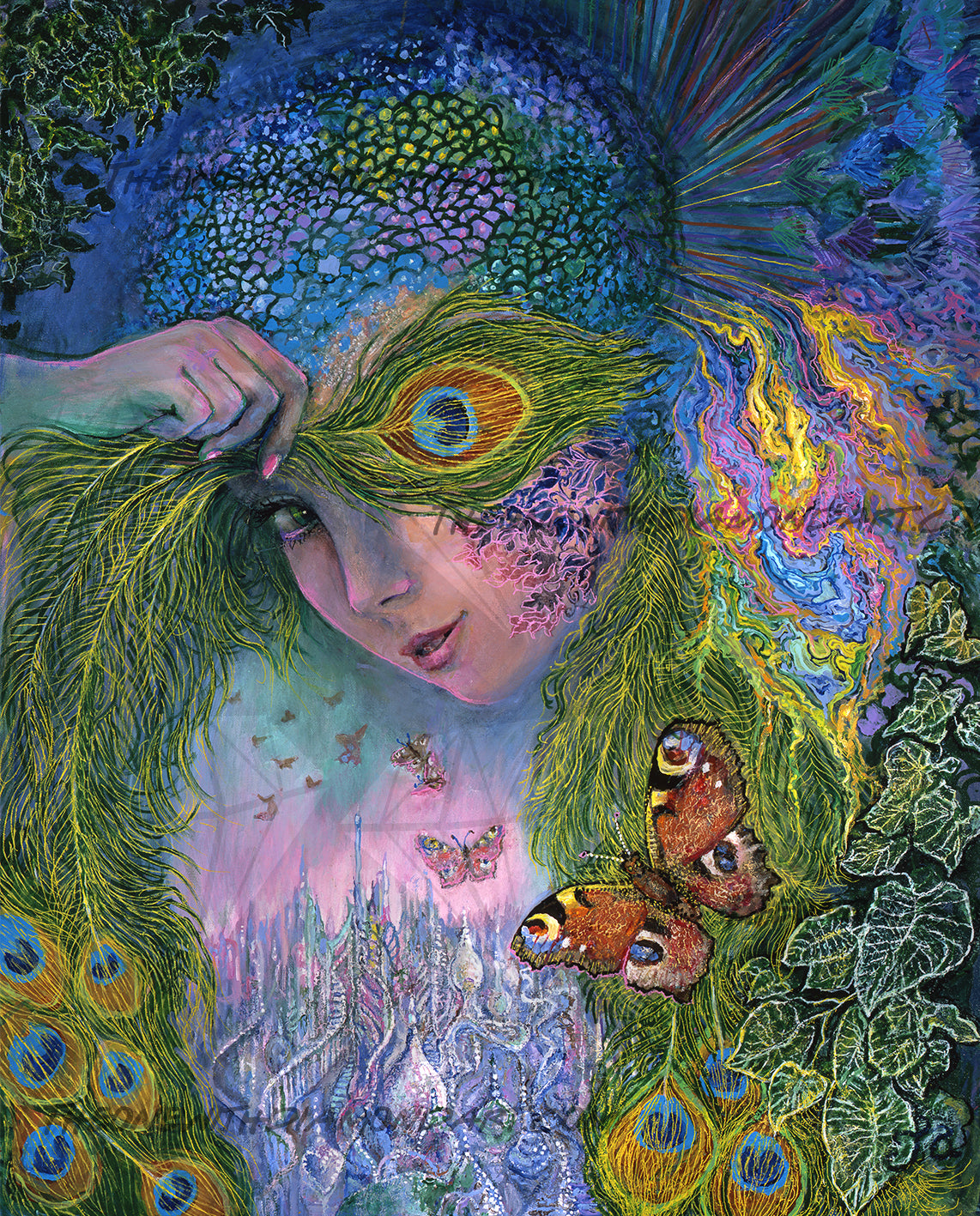 Peacock Goddess ©Josephine Wall – The One With The Diamond Art