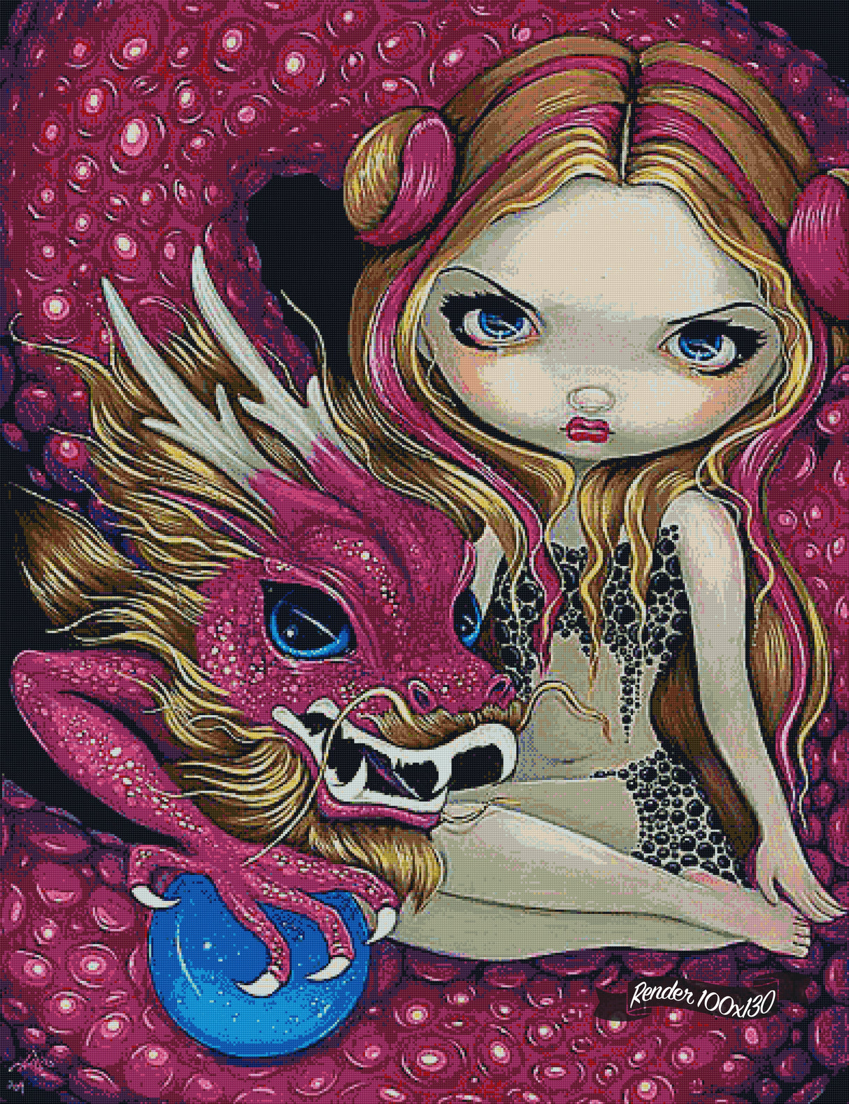 Shimmering Pink Dragon ©Jasmine Becket-Griffith