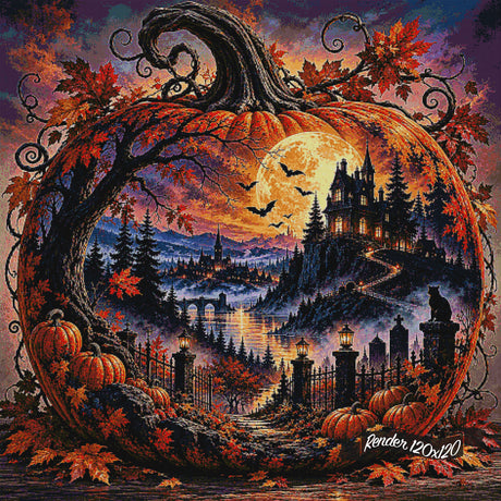 The Pumpkin Portal ©The One With The Diamond Art