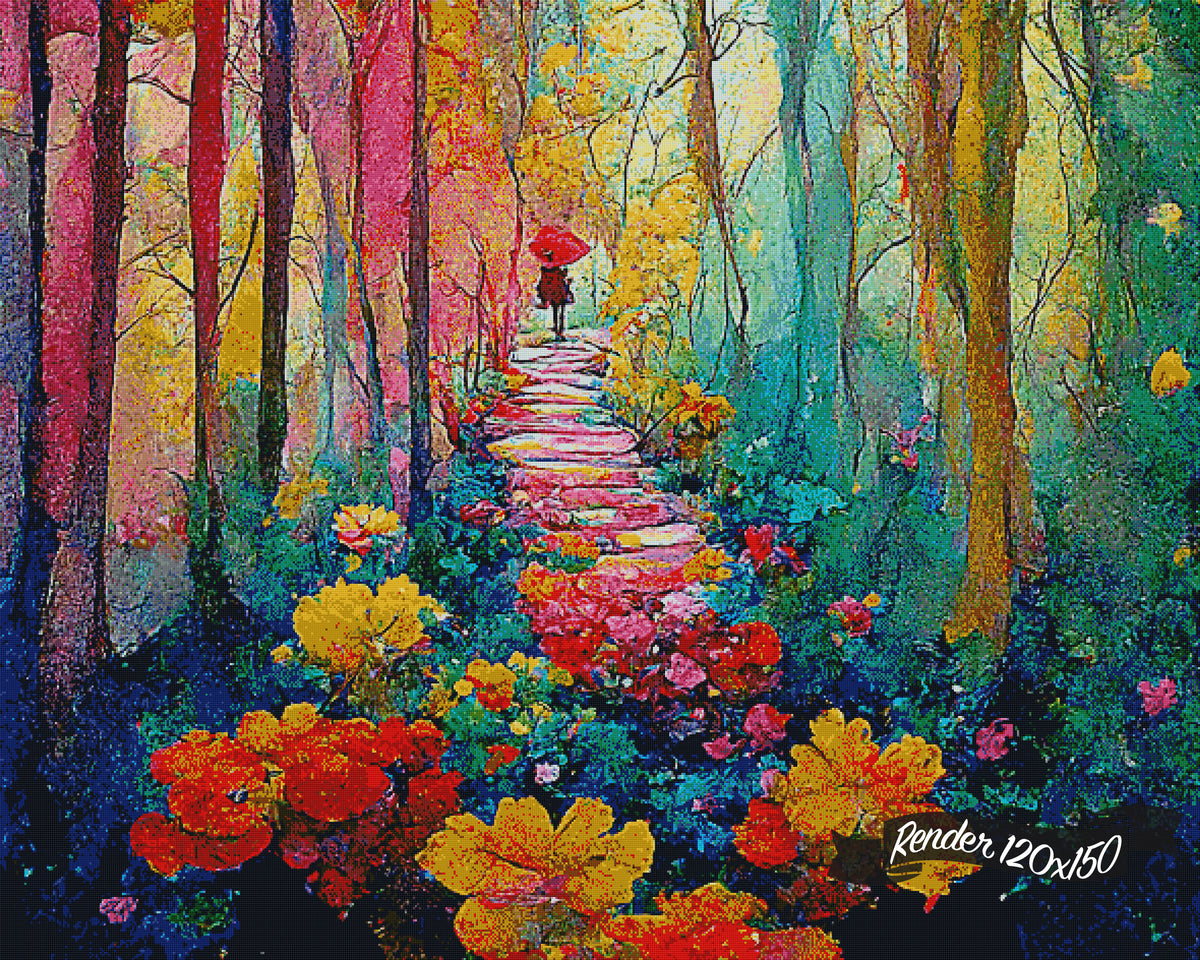 Rainbow Forest ©Hannah @ IterationsCrafts