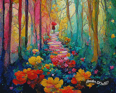 Rainbow Forest ©Hannah @ IterationsCrafts