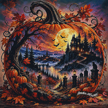 The Pumpkin Portal ©The One With The Diamond Art