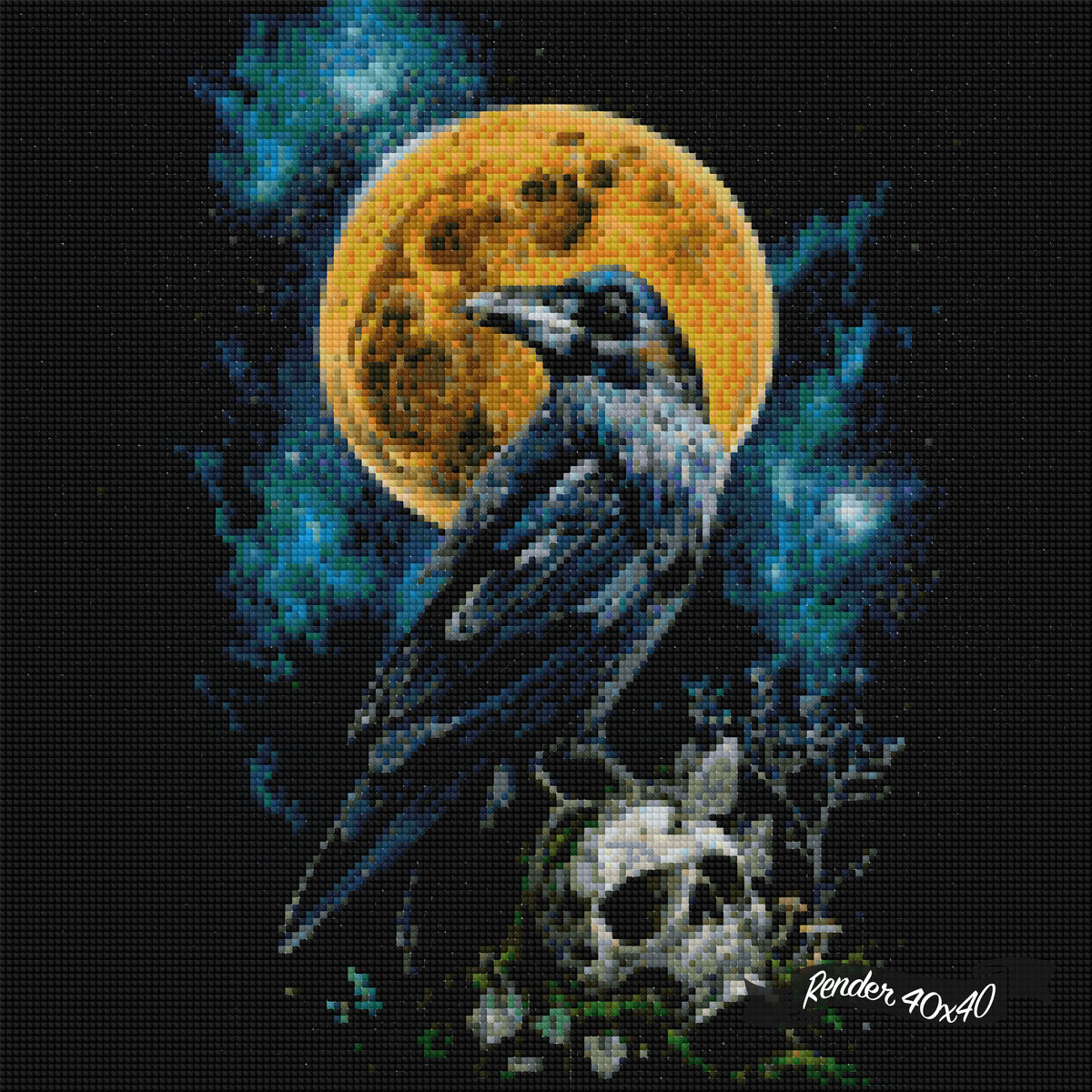 Raven Under Golden Moon ©Silvia Popescu