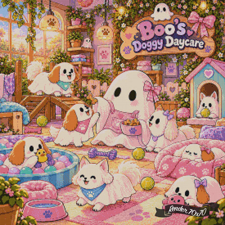 Boo's Doggy Daycare ©The One With The Diamond Art