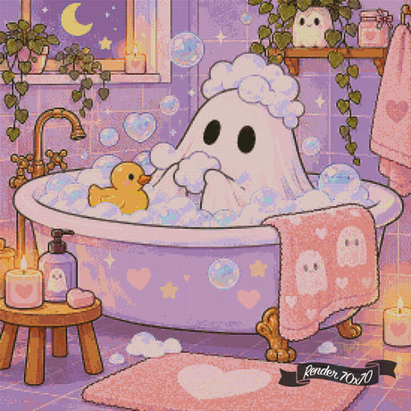 Boo’s Bubble Bath ©The One With The Diamond Art