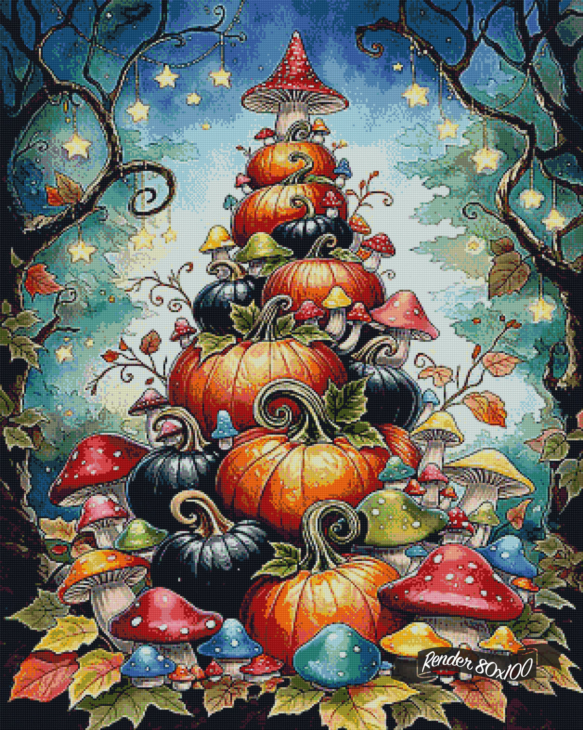 The Curious Pumpkin Tree ©Cocomarshmallow Art