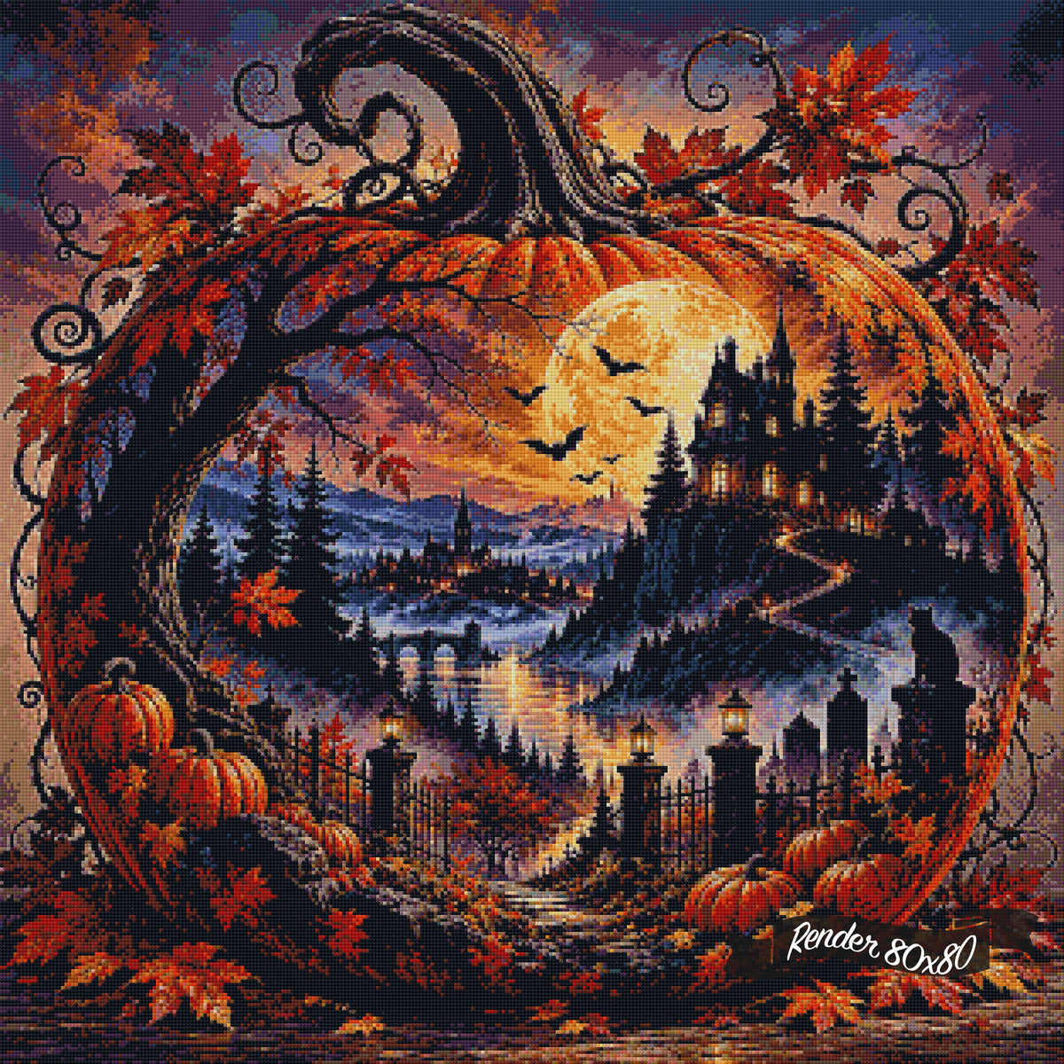 The Pumpkin Portal ©The One With The Diamond Art