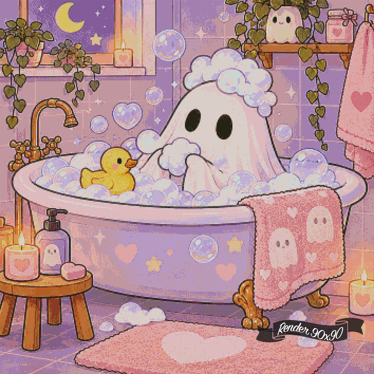 Boo’s Bubble Bath ©The One With The Diamond Art