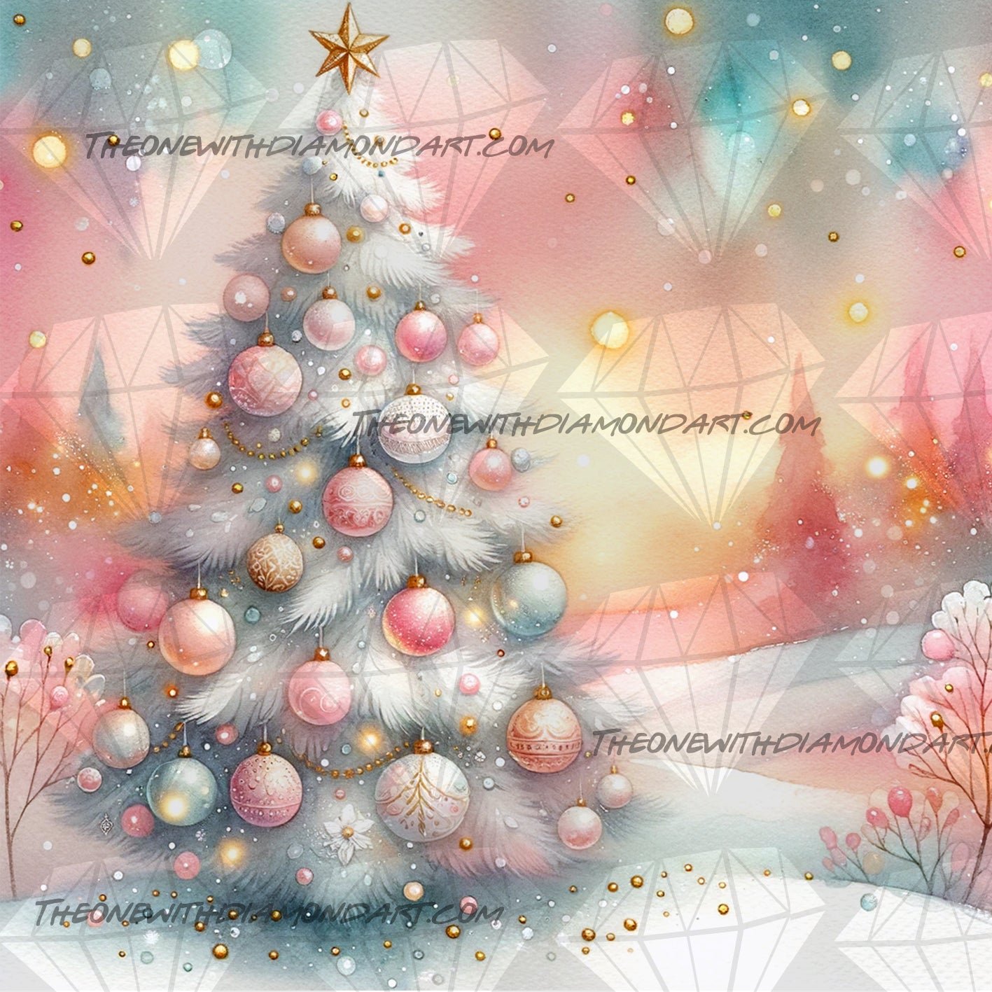 A Peachy Christmas ©Laura @cocomarshmallow_art