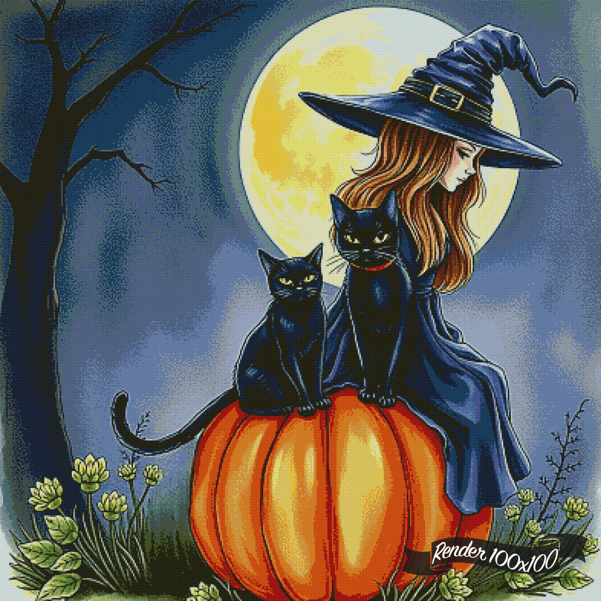 A Witch And Her Familiars ©Melody Millward