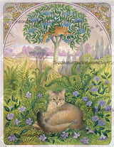 *Paint By Numbers* Afternoon with Dandelion and Amulet in Ferns and Periwinkles ©Ivory Cats