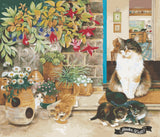 *Paint By Numbers* Agneatha And Her Kittens On The Doorstep ©Ivory Cats