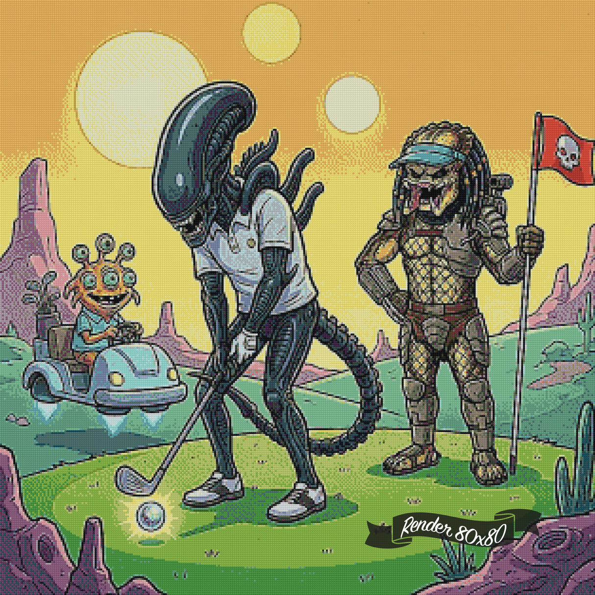 Alien Tee-Off ©Jigsaw Creates