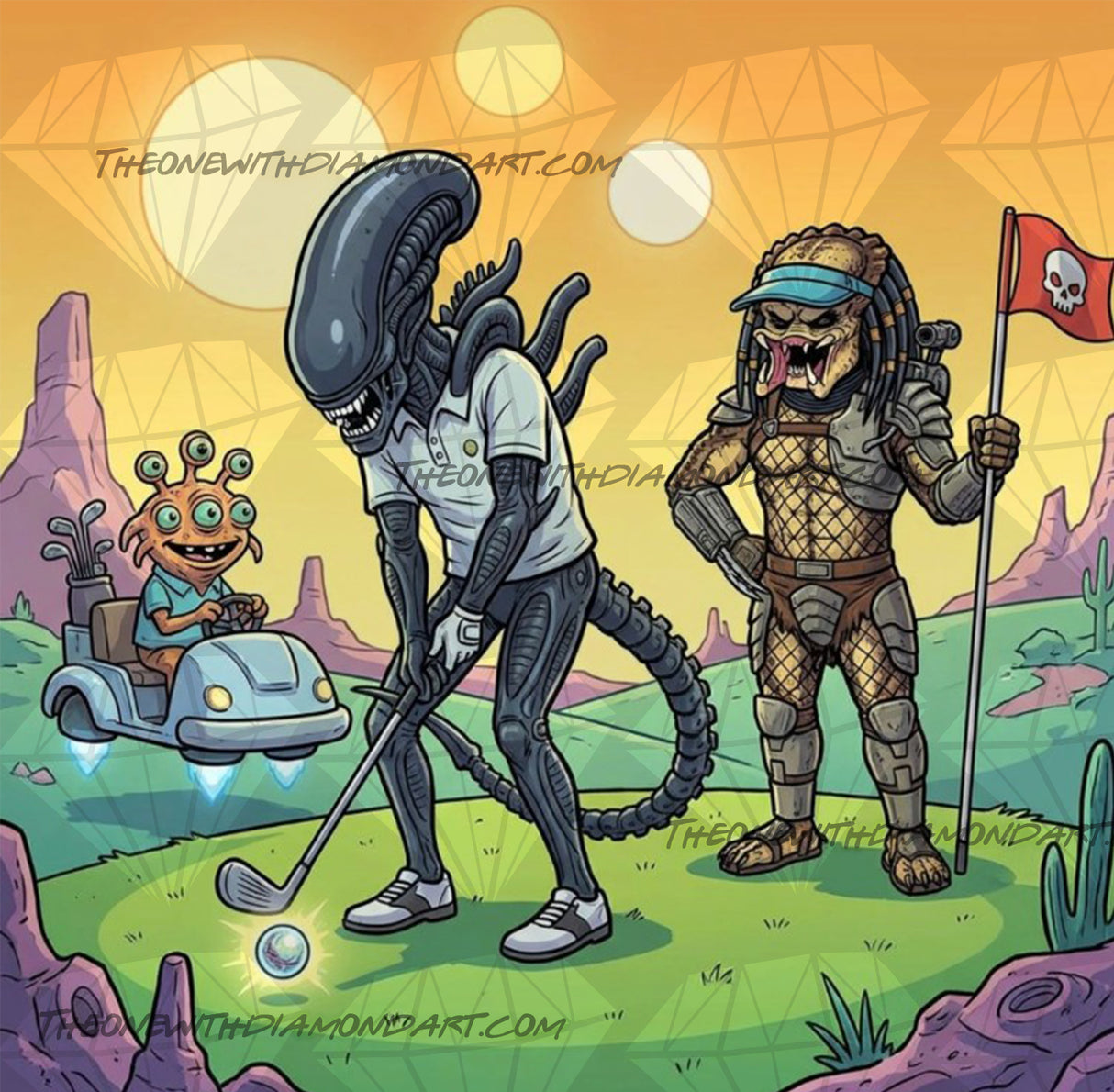 Alien Tee-Off ©Jigsaw Creates
