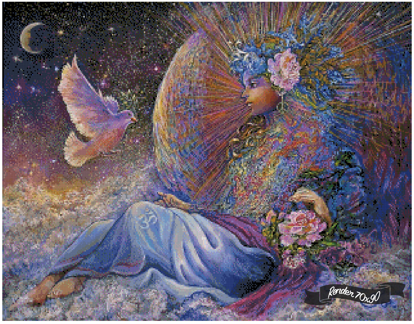 Angel Of Peace ©Josephine Wall – The One With The Diamond Art
