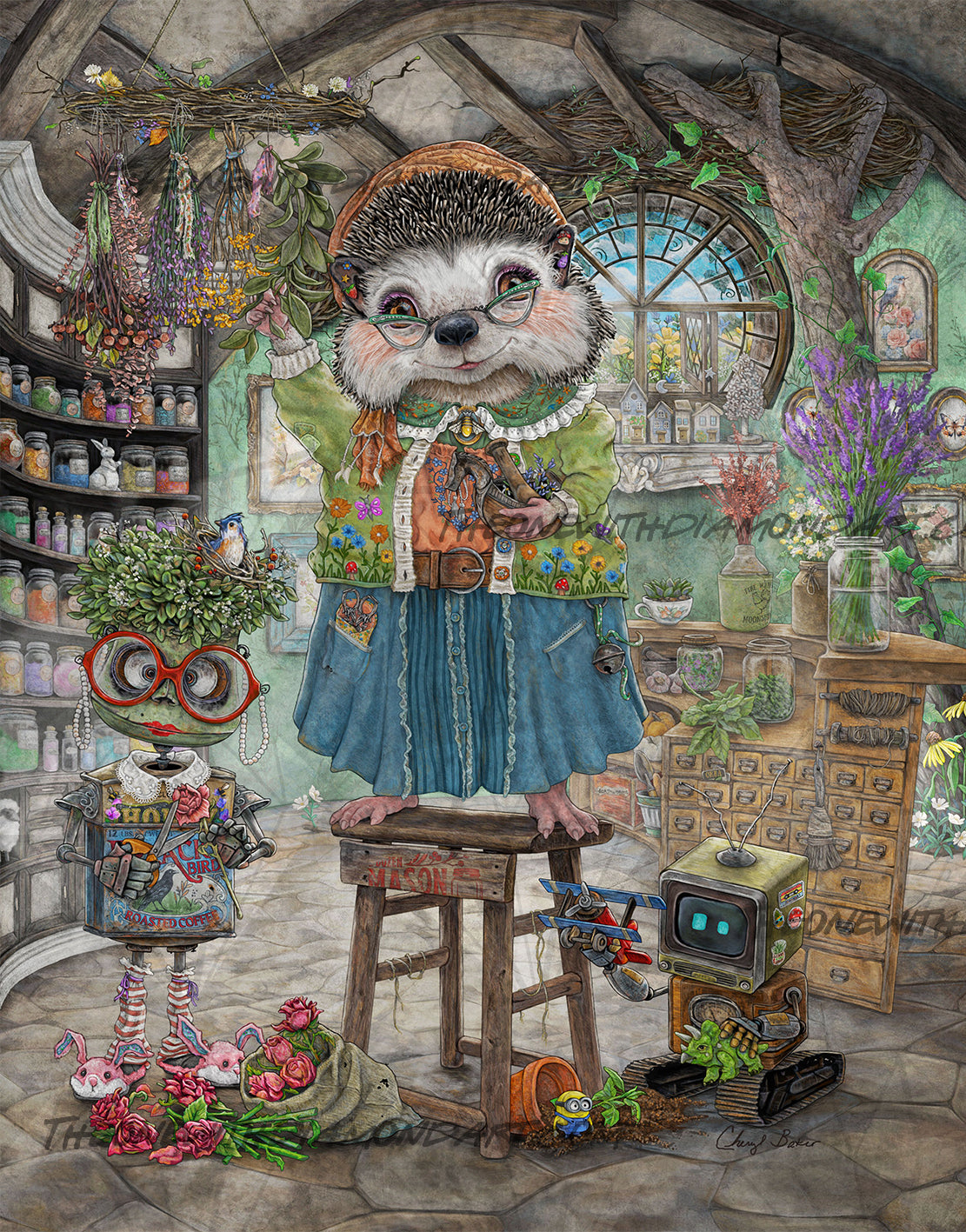 *Hand-Rendered* Annabelle Thicket The Herbalist ©Cheryl Baker Licensed by SCCS, Inc.