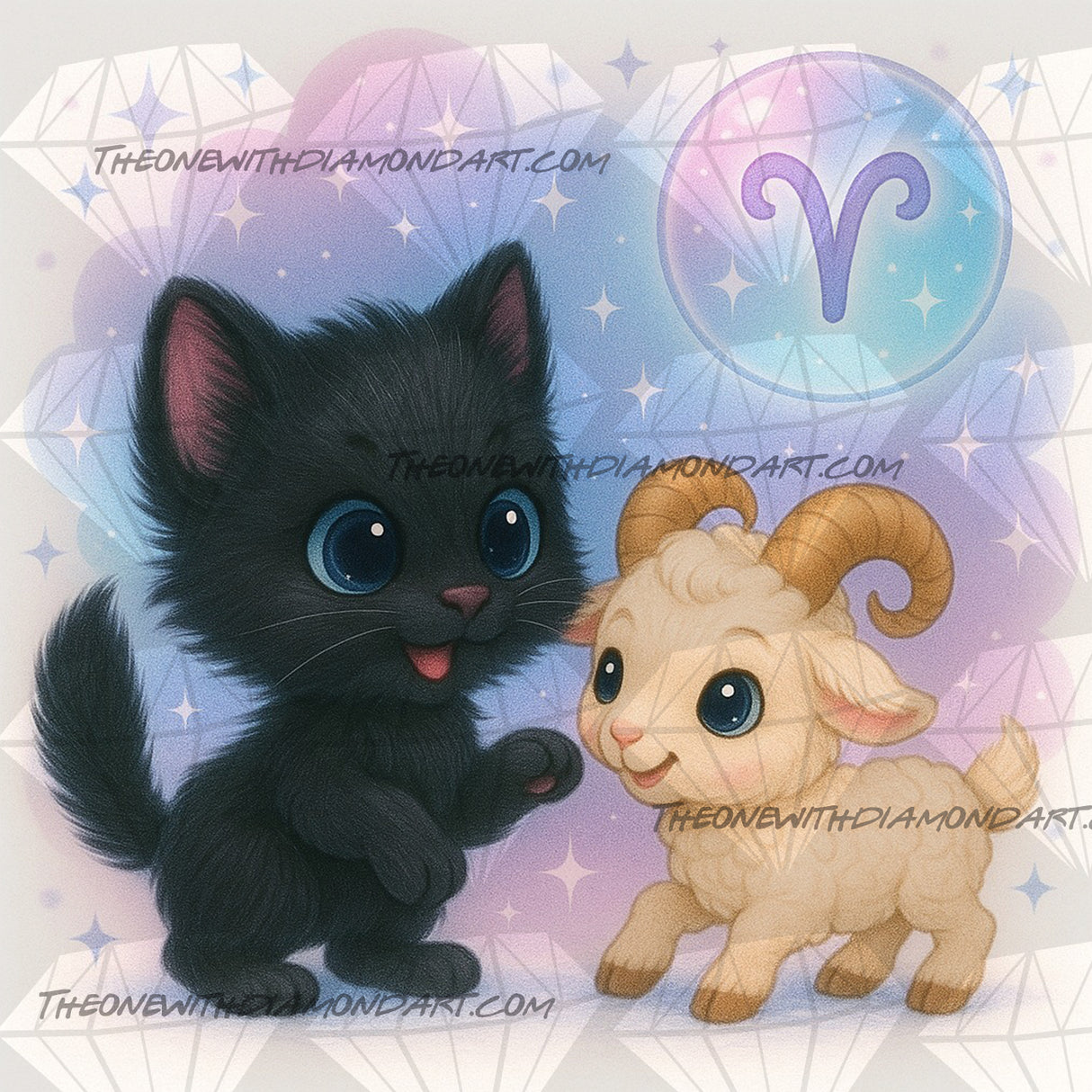 Aries Kitten ©The One With The Diamond Art