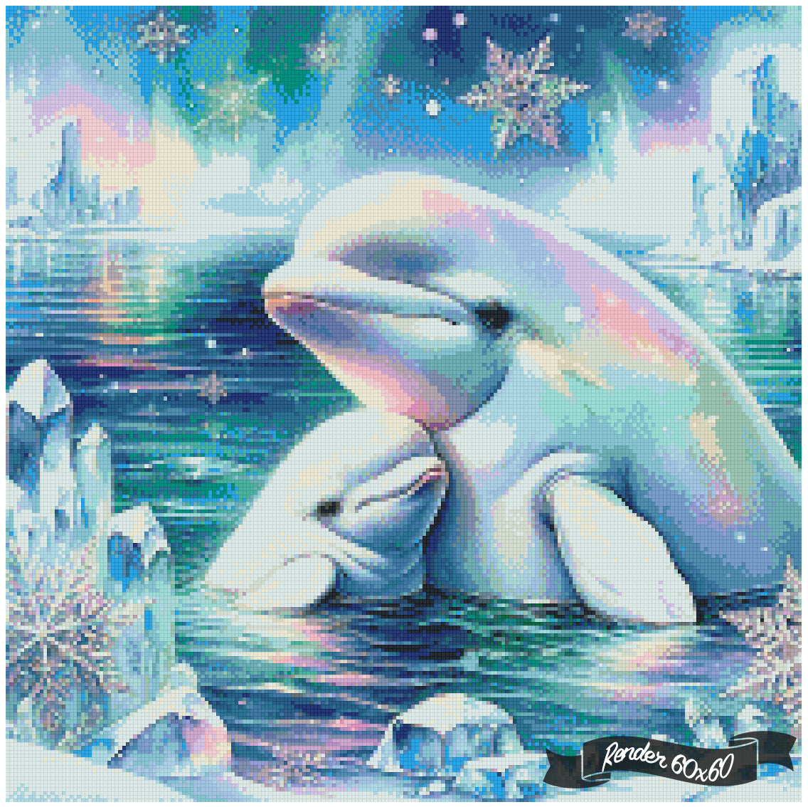 Aurora Belugas ©Cocomarshmallow Art