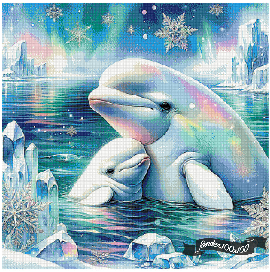 Aurora Belugas ©Cocomarshmallow Art