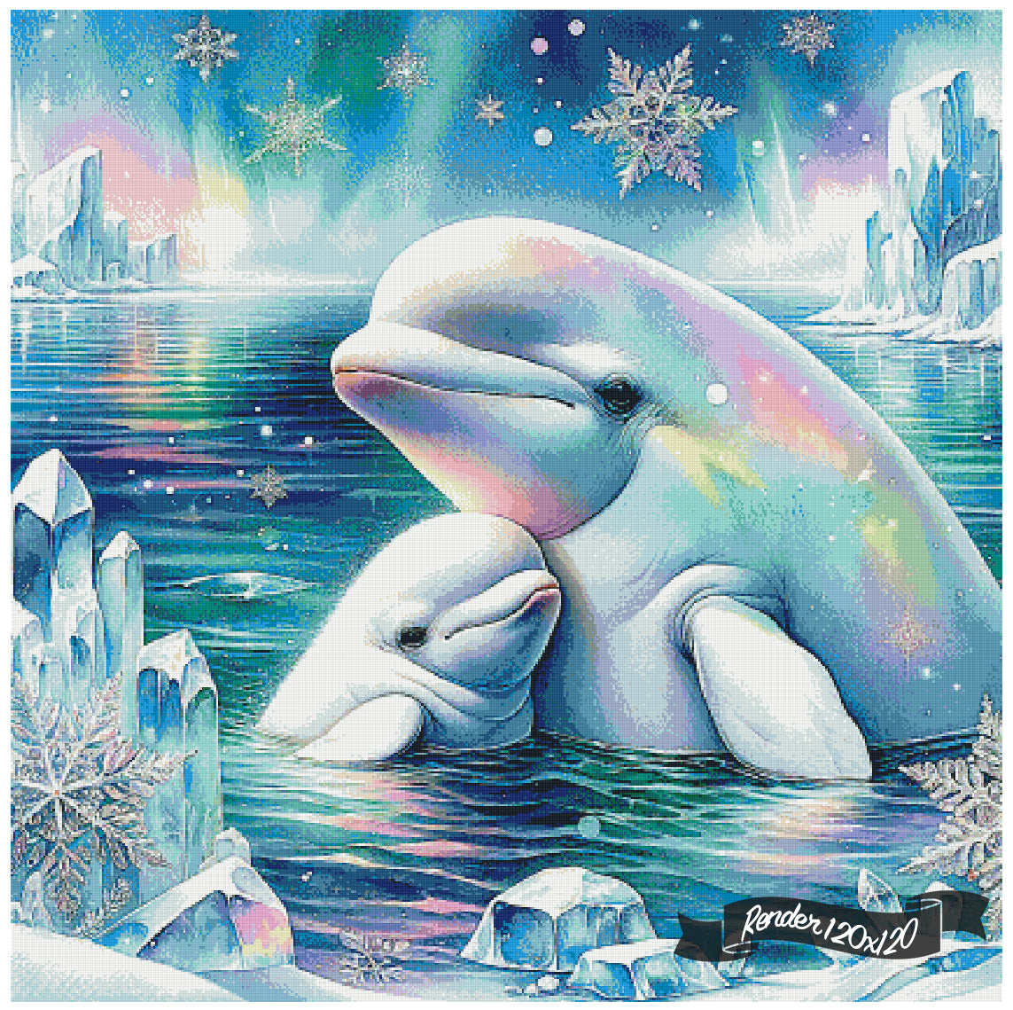 Aurora Belugas ©Laura @cocomarshmallow_art