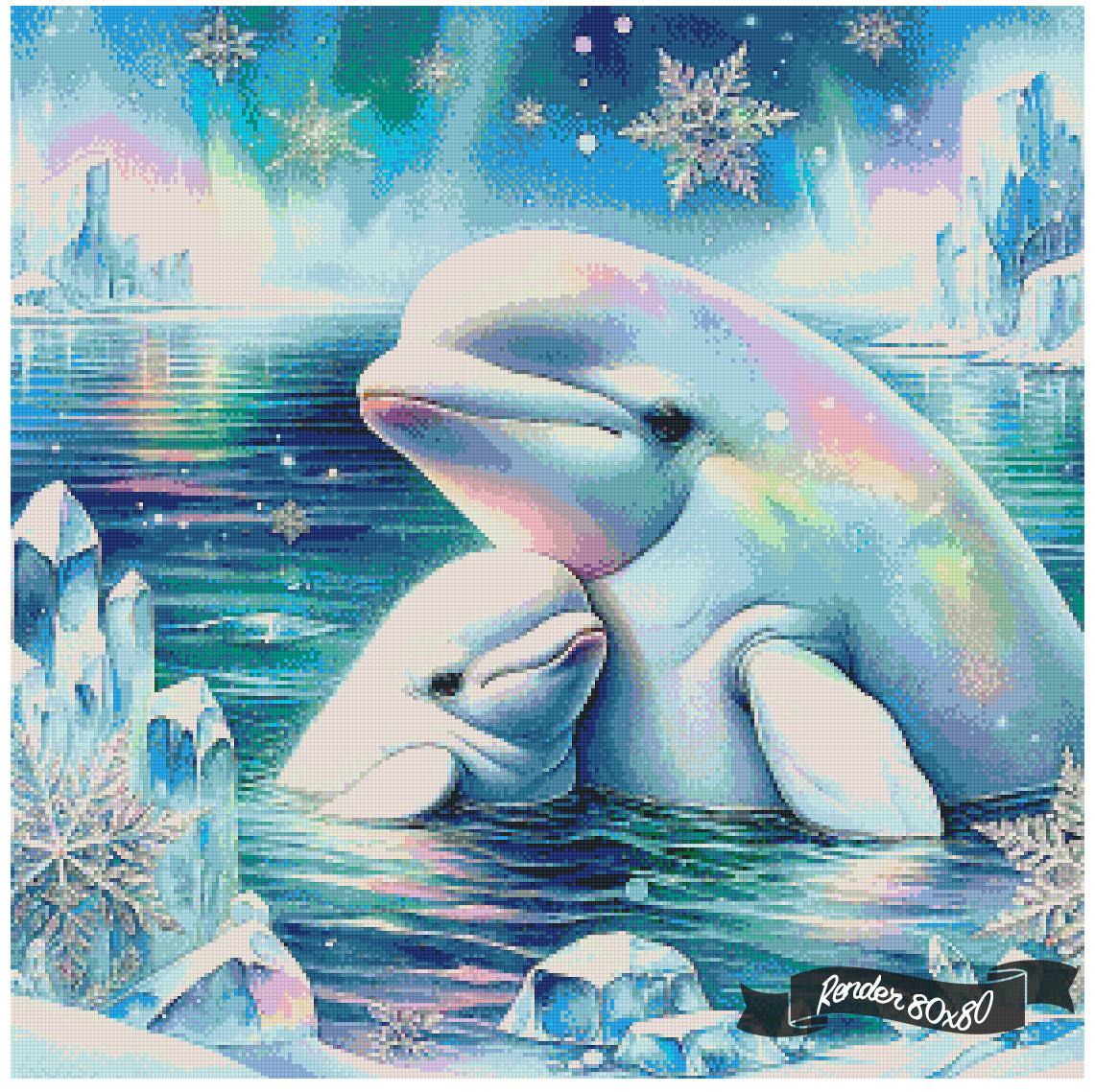 Aurora Belugas ©Cocomarshmallow Art