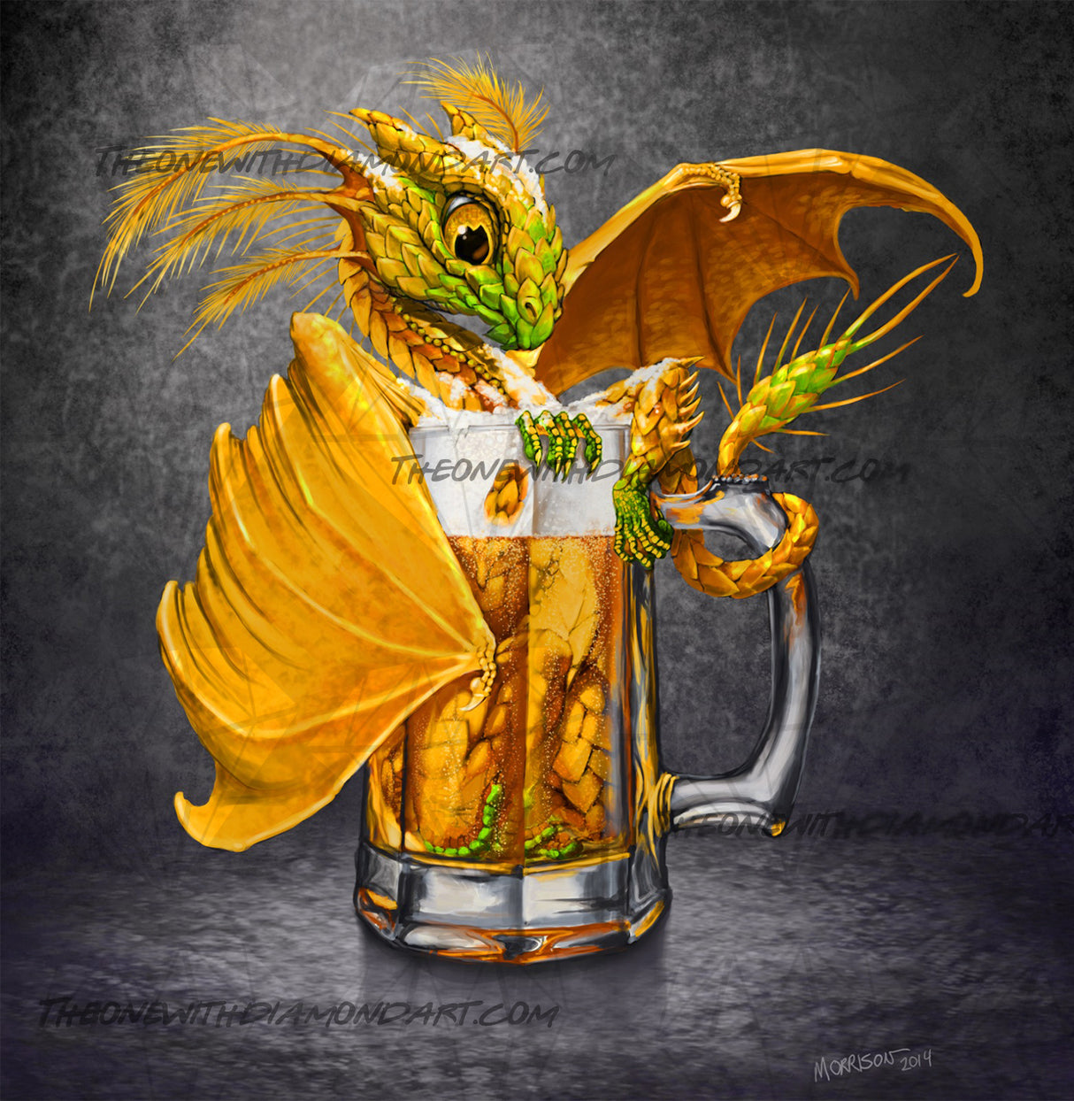 *Hand-Rendered* Beer Dragon ©Stanley Morrison