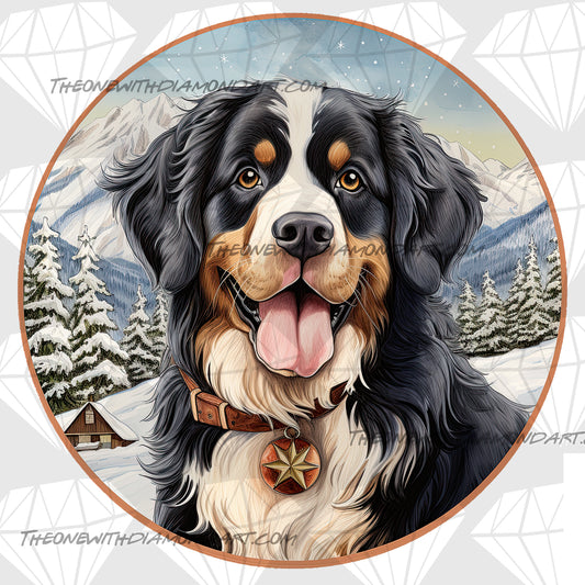 Christmas Bernese Mountain Dog