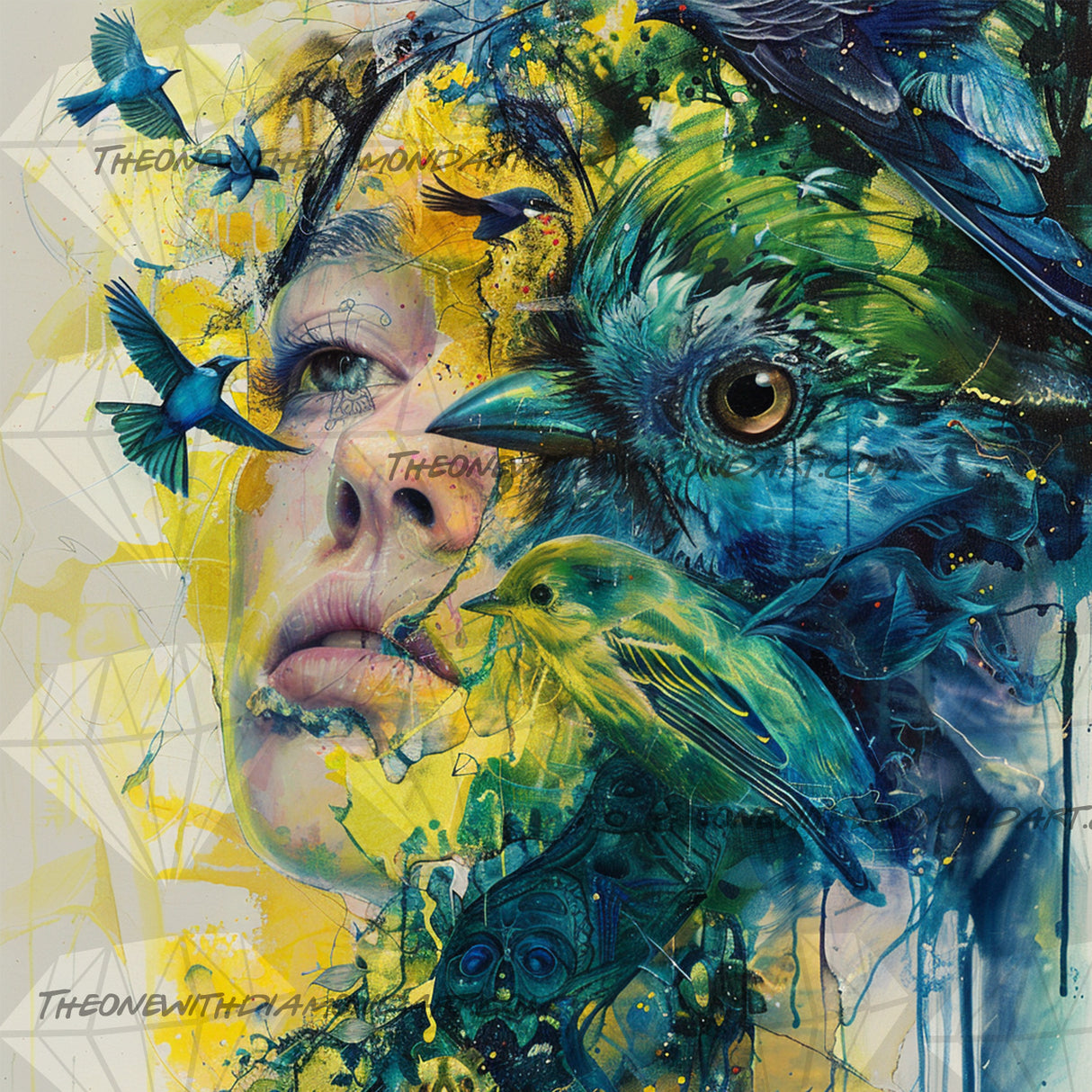 60x60cm Bird's Eye View ©CarrieTodd (Square + Pearlescent Shimmer)