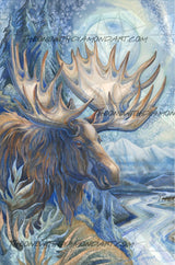 Blue Moose A Rising ©Jody Bergsma. Licensed by MGL, www.mglart.com