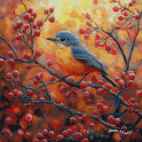 Bluebird Among The Berry Boughs ©StacyDealArt