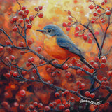 Bluebird Among The Berry Boughs ©StacyDealArt