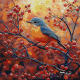 Bluebird Among The Berry Boughs ©StacyDealArt